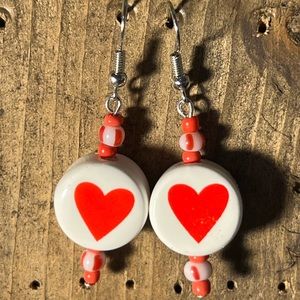 Chunky Heart Drop Earrings